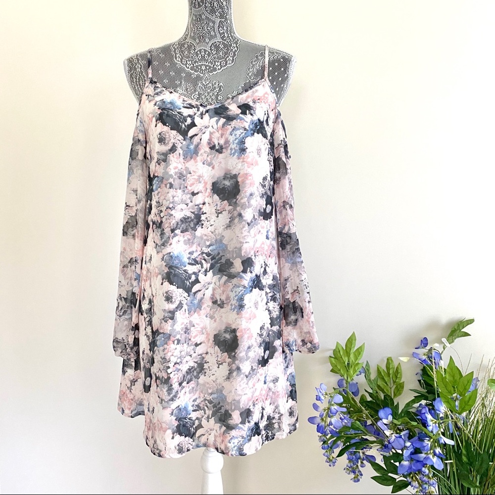 Floral Cold Shoulder Dress